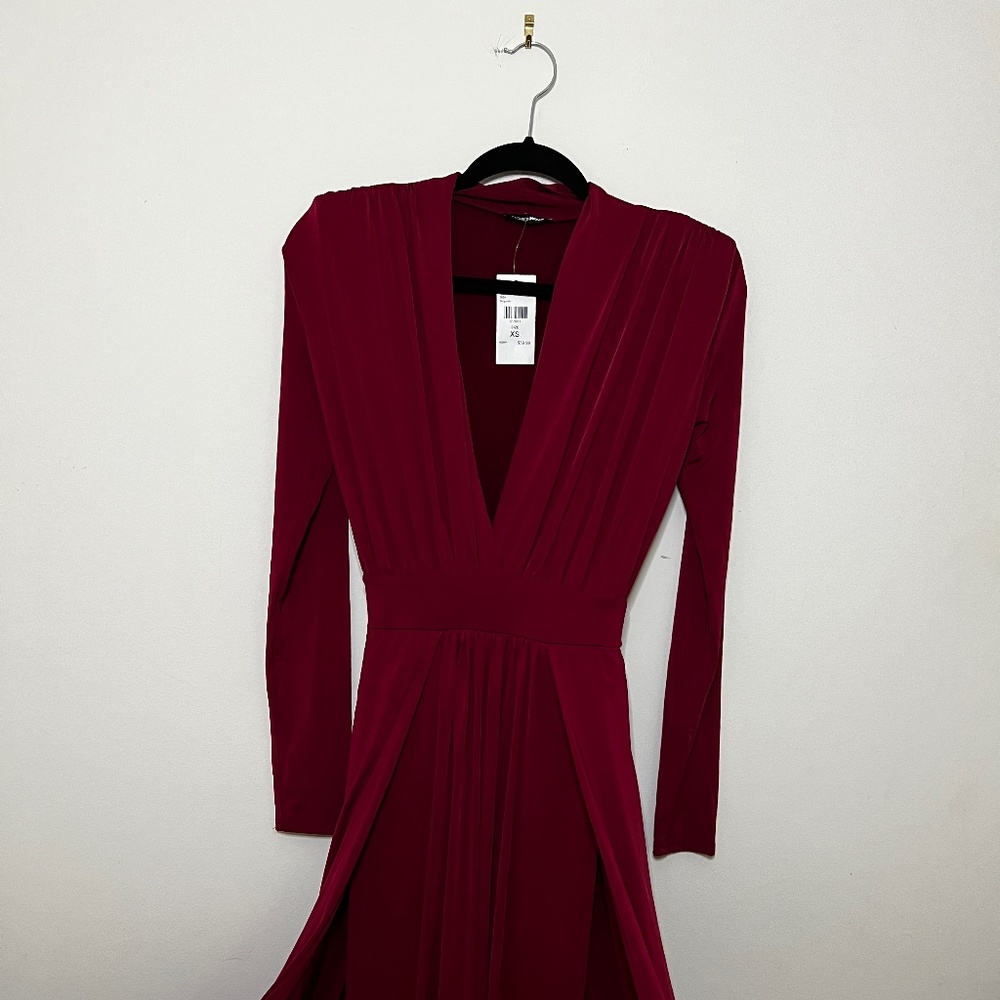 Fashion nova, burgundy gala dress